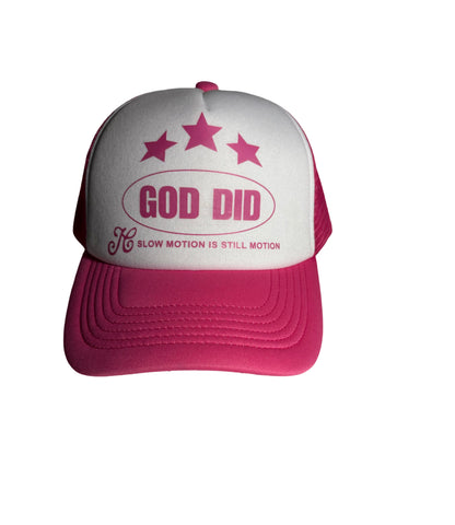 "GOD DID" TRUCKER CAP